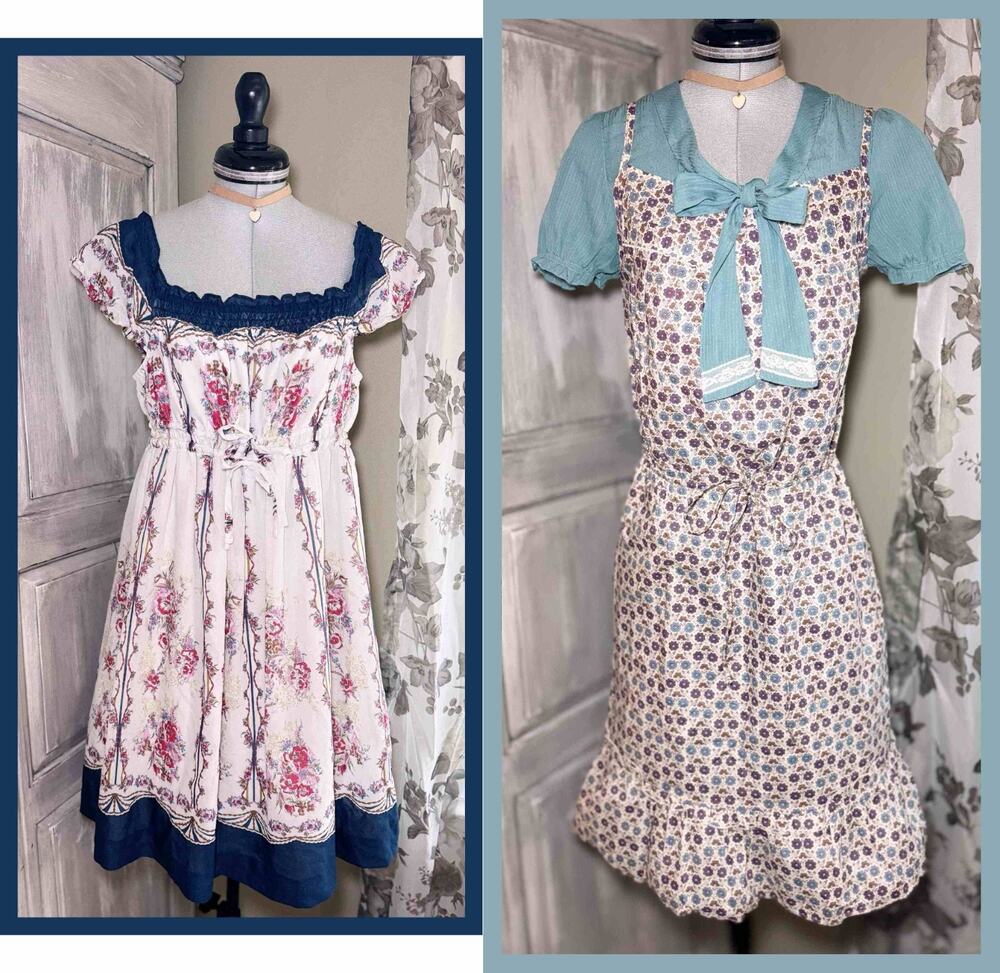 Axes Femme Lot Aqua Ribbon Tie Bouquet Dress Jfashion Himekaji Cottagecore 3 pcs